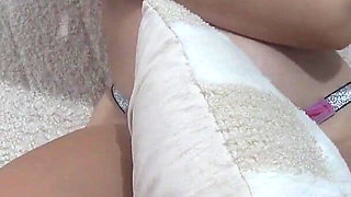 Indian Big Tits Girl Rides Her Pillow Then Masturbates and Cums