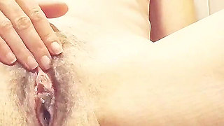 Morning Masturbation, handjob Squirted the Entire Toilet While Stepdad Is in the Kitchen