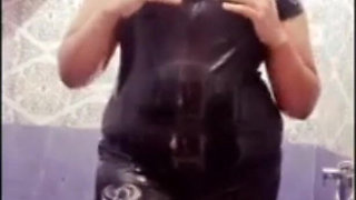 Indian Big Boobs Step Sister Arya in Bathroom