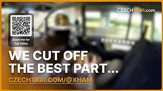 Czech Teen Squirts First Time in Taxi - Hot Brunette Fucked Hard