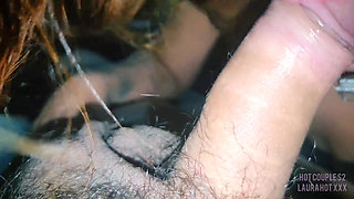Sensual Redhead Wife, Sucks and Sits Until Cum Explodes!