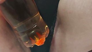 Hand and pussy JOI with bottle