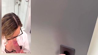 Huge Double Facial On Glasses By Two Guys After Fucking In Hotel Window