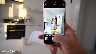 Stepsister takes intimate photos of stepbrother, ends up getting fucked hard