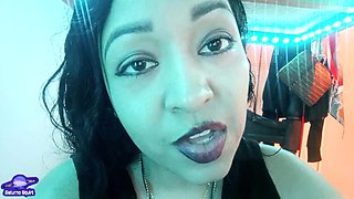 Gothic Lesbian Masturbates in Front of Her Stepmother Her Wet and Hairy Pussy Massages Her Clit