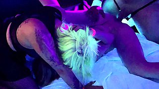 Hot blondes wild group sex