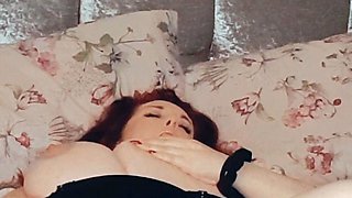 Great Big Boobs On Masturbating Redhead