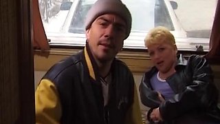 Nasty blonde German bitch fucked hard before a cumshot