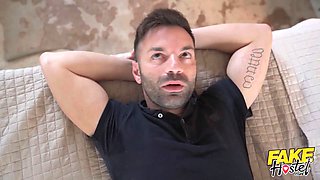 Fake hostel - relationship status....it's sophisticated! 3 way with fit skinny and fatty Big Tits