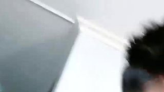 Hot Japanese youngster toys the yonker of her bf