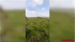 Hot Milf Red Xxx Goes For A Topless Walk On Easter