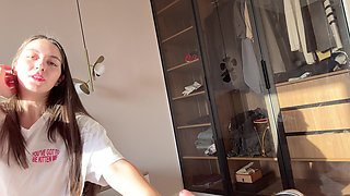 Stepbrother Accidentally Saw Step Sis Masturbating but His Dick Got Hard to Fuck Step Sis