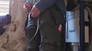 Permanently bi-man gets it with a and masturbates while working Part 1
