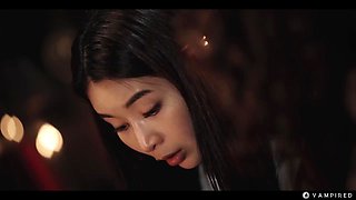 Japanese Asian Vampire Sex - Big Tits Babe Rikako Preyed By Nerdy Leana & Turned Into Lesbian Demon With Leana Lovings And Rikako Katayama