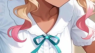 Mega-fucker Awakens: Future Slut Kira Gags on 30cm Virgin Cock in Ai Anime Hentai