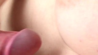 He Covered My Hot Tits with His Huge Cum!