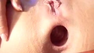Contemplate huge vaginal cave and gaping ass hole of my girl