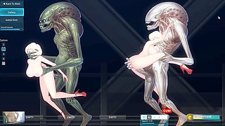 2B from Nier Automata gets dominated by massive aliens