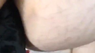 Step Sister Femdom Using Huge Black Strapon on Slave Step Brother's Fat Ass