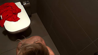 Very Risky Sex with My Hot Stepmom in Men's Restroom During a Party