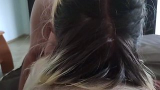 Small-Titted Celebrity Sucks a Big Cock