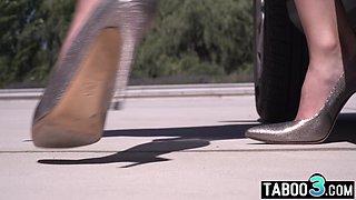 Butt Fucking lover blond hair girl moaning on a big cock