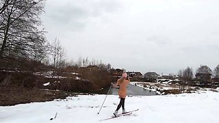 Nude Skiing Solo Female With Tattoos