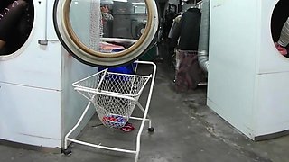 Four Very Hot Girls in the Laundry Room Start Using Their Vibrators and Fucking Each Other.