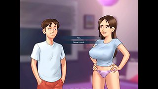 Step siblings get frisky in summertime saga episode with big boobs and cartoon fun