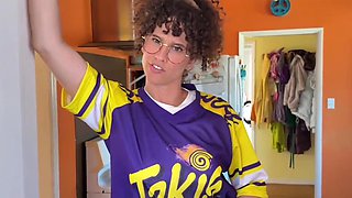 Curly stepmom makes him fuck her instead of his doll