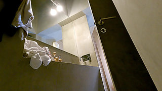 Big Ass Big Tits All Natural Hot and Horny Amazingly Beautiful Babysitter in the Bathroom No Panties