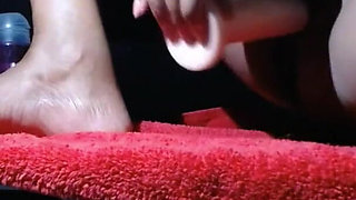 Sensual masturbation close up