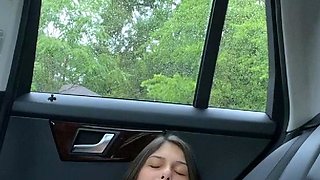 Blonde pussy fucked in close up in outdoor group sex