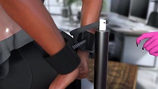 Two 3d cartoon cuties are ready for their bath