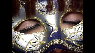 Sexy intense solo masturbation for a masked italian slut
