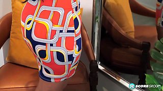 Big-titted MILF Krystal fucks herself with a big toy