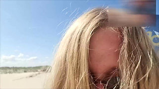 Teen Slut Public Doggy Fucked on the Beach!