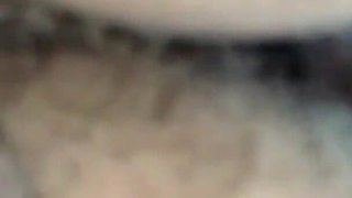 My wife and me at our bed I give a huge cumshot and she puts the milk inside her ass