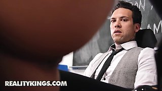 Reality Kings: Vina Sky & Small Hands take on big dicks in front of students in this HD porn video