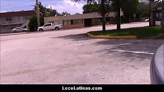 Hot spanish latina young picked up and nailed