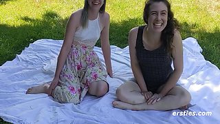 Sexy Married Couple From Canada Have Lesbian Strap On Sex Outdoors With Laney Day