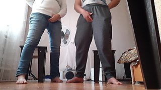 We Masturbate with Our Stepsister in Clothes so That Our Parents Don't Catch Us