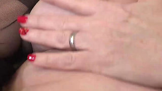 Black see through top and new dildo