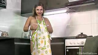 Anastasia Cherry masturbates with kitchen toys - WeAreHairy