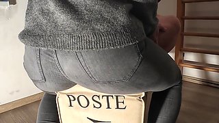 Jeans Breathplay and Slave Orgasm
