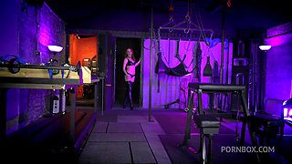 Hot Redhead Domme Meets Up With Her Bull In The Sex Dungeon