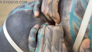 Tattoo girl get ANAL fucked balls deep with 0% pussy