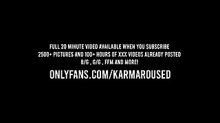 BDSM Fishnet Bodysuit FFM MFF Threesome with real orgasms while handcuffed and gagged