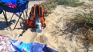 Omg!!! Hot MILF Anal Masturbated and Fucked by Voyeur on the Beach