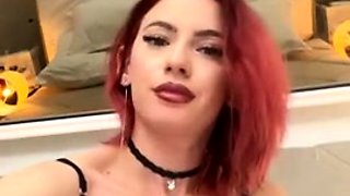 Pregnant Redhead Webcam Masturbation